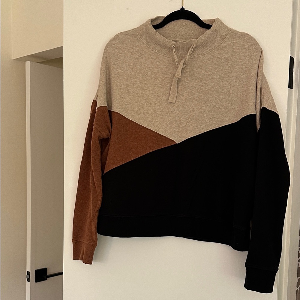 Pact Beige Ribbed Knit Top